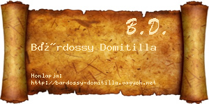 Bárdossy Domitilla névjegykártya